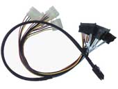 6G Mini SAS(SFF-8087) to 4 SAS(SFF-8482) 7+7+15Pin Cable