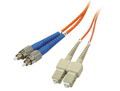 Multimode Duplex, 62.5/125 Fiber cable, FC/SC, 3M
