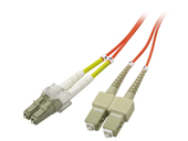 Multimode Duplex, 62.5/125 Fiber cable, SC/LC, 3M