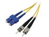 Singlemode Duplex, 9/125 Fiber cable, ST/SC, 3M