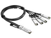 QSFP+(SFF-8436) to 4*SFP+(SFF-8432) Passive Copper Cable